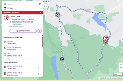 Road Closure - Lesser Lane, Coombs - 26th May 2026