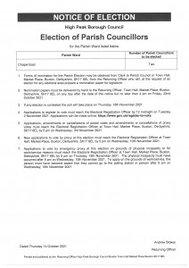 Notice of Election Chapel East Ward